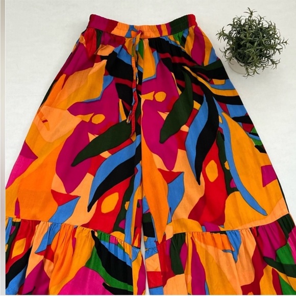 True Destinations Resort Wear Wide Leg Flare Pants Beach Coverup - Picture 2 of 7